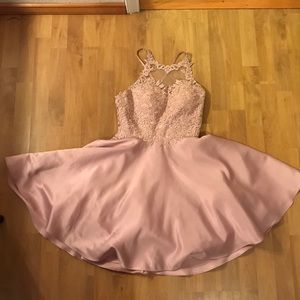 Beautiful Halter Top Jeweled Homecoming Dress